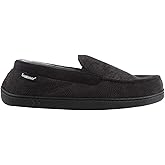 isotoner Men's Diamond Corduroy Moccasin Indoor/Outdoor Slipper with Memory Foam
