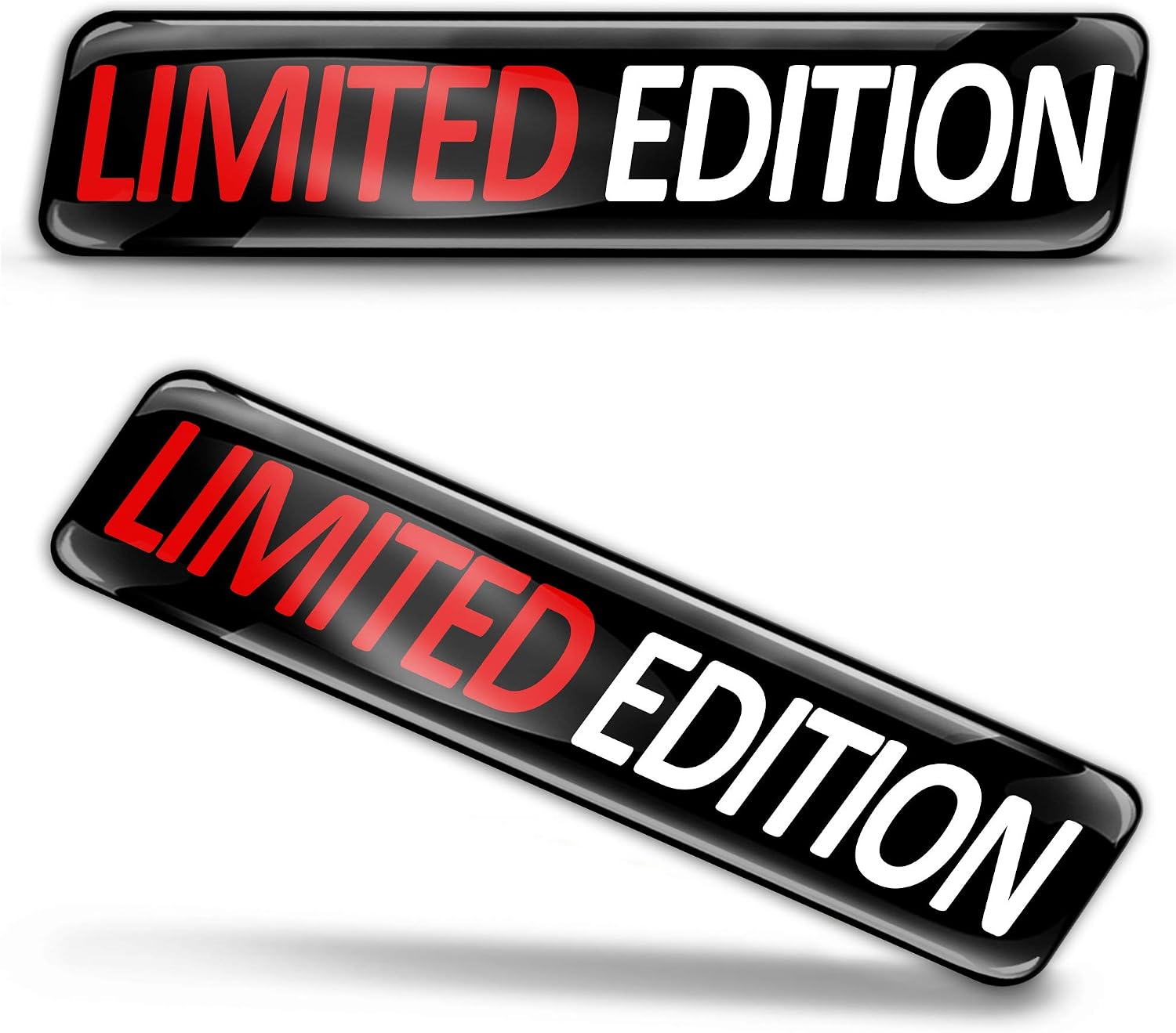 SkinoEu® 2 x 3D Gel Silicone Stickers Decals Limited Edition Logo Emblem Badge Car Auto Moto Motorcycle Windows Door PC Tablet Laptop Accessories Tuning Gift KS 102