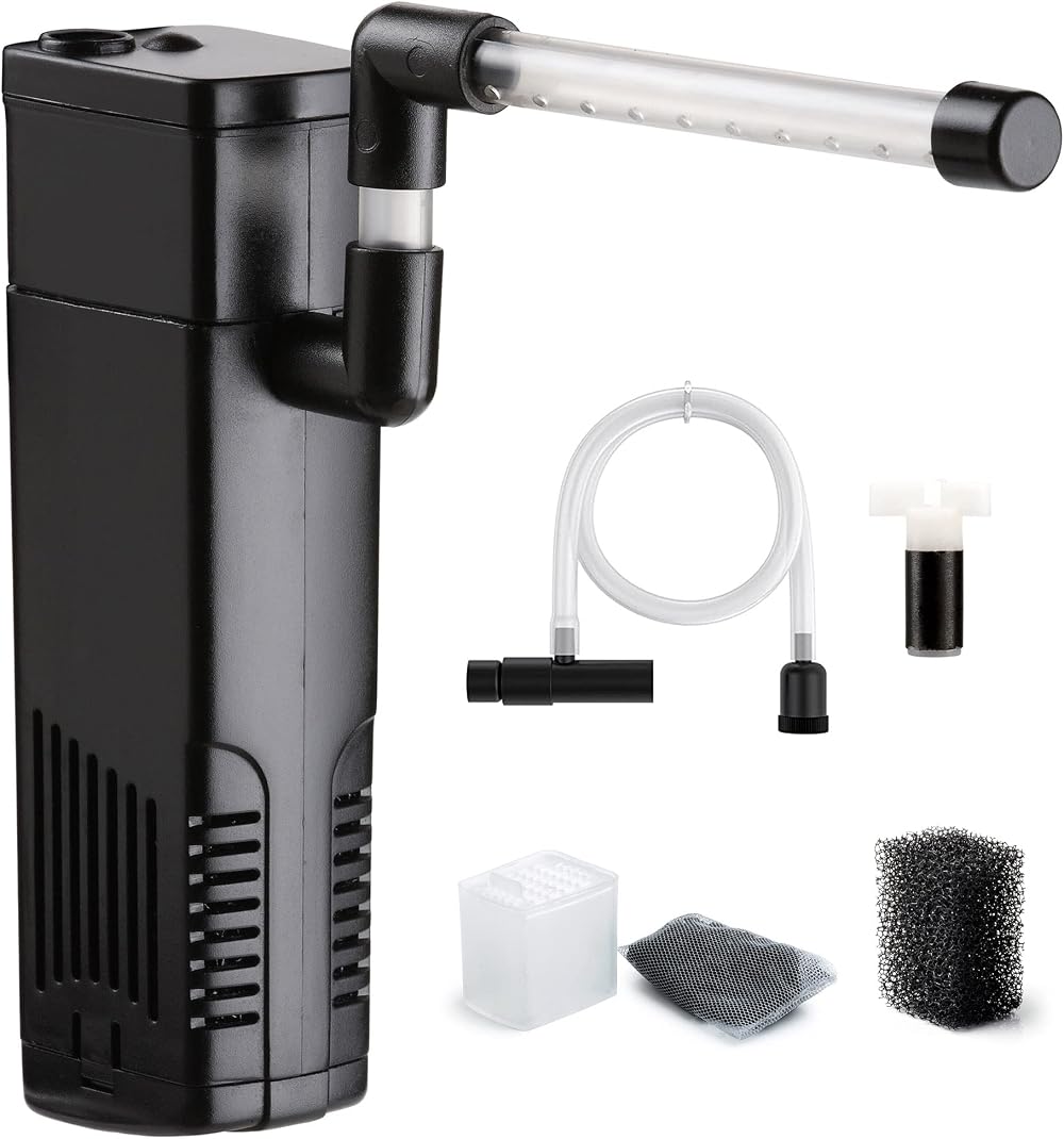 NICREW Internal Aquarium Filter 20-40L Small Tank Black