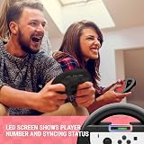 Orzly Steering Wheels for Nintendo Switch Joy-Con Twin Pack Black view 4