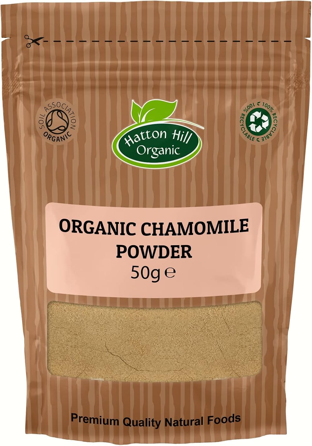 Hatton Hill Organic Chamomile Flower Powder 50g - Pure Herbal Supplement