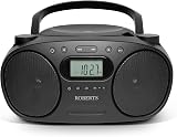 Roberts ZOOMBOXFM AM FM CD Boombox with Bluetooth Black