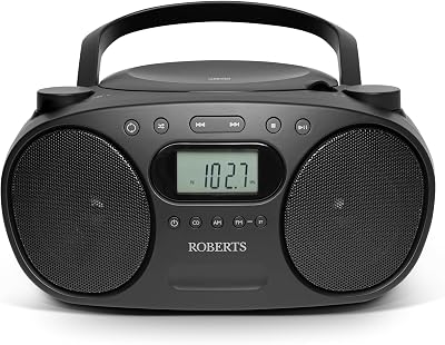 Roberts ZOOMBOXFM AM FM CD Boombox with Bluetooth Black