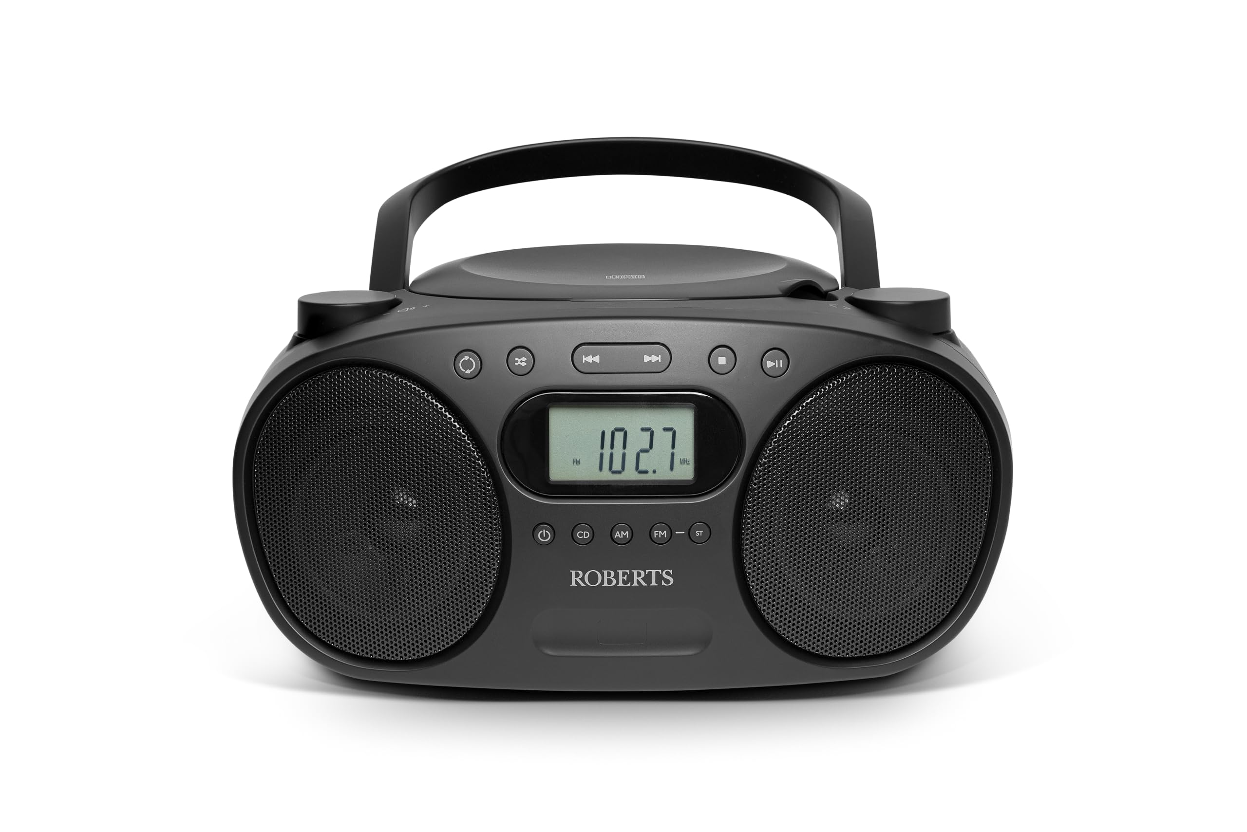 Roberts ZOOMBOXFM AM/FM CD Boombox with Bluetooth, Black