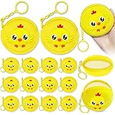 KeeStar 15 Pack Chicken Coin Purse with Zipper Keychain,Wallet Bag Party Favors for Chicken Birthday Party Decoration,Farm Animal Themed Baby Shower,School Carnival Rewards,Travel,Classroom Prize