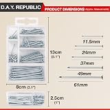D.A.Y. Republic Flat Head Nails 250 Assorted Sizes Zinc Plated Woodwork Storage view 2