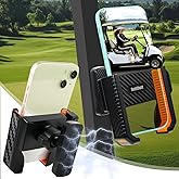Golf Cart Magnetic Phone Holder for EZGO, Club Car, Yamaha, Fits iPhone Samsung Pixel and More, 8x N52 Magnets, One-Handed Use, 360° Rotatable, Golf Accessories Gift for Men and Women (Orange)