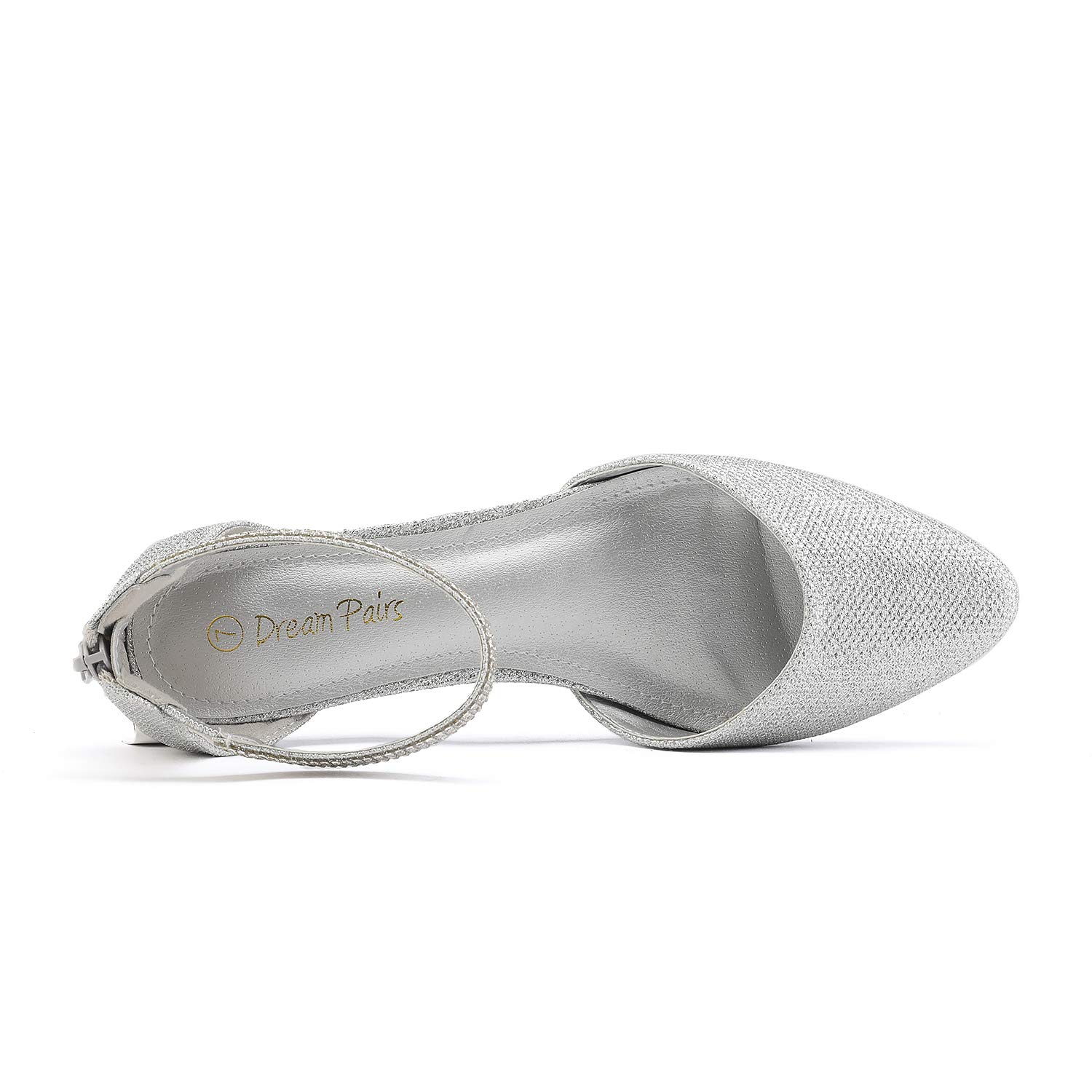 DREAM PAIRS Women's Low Wedge Ankle Strap Flats Shoes - Image 4