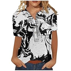 Black Summer Tops for Women 2023 Beach Floral