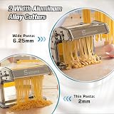 Sailnovo 3-in-1 Stainless Pasta Machine 9 Thickness 2 Width Cutters view 3