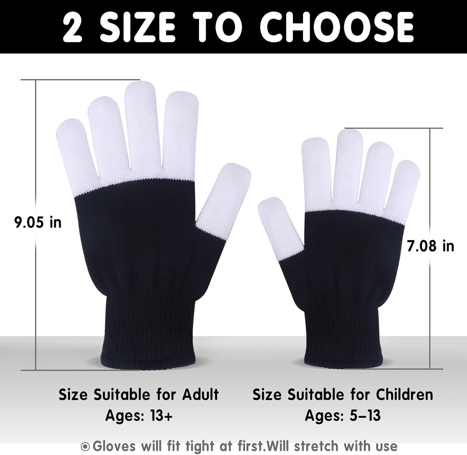 Led Gloves Light Up Gloves - Led Flashing Gloves - Finger Gloves For Halloween Novelty Party Supplies Toys: Clothing