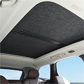 for BMW X1 F48 F49 2016-2022 2021 MK2 Car Panoramic Sunroof Insulation Roof Visor Adsorption Suede Fabric Sun Protection(Suede Fabric Black)