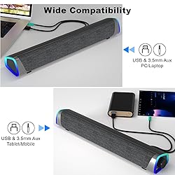 SOULION R30 Computer Speakers, Colorful LED Lights