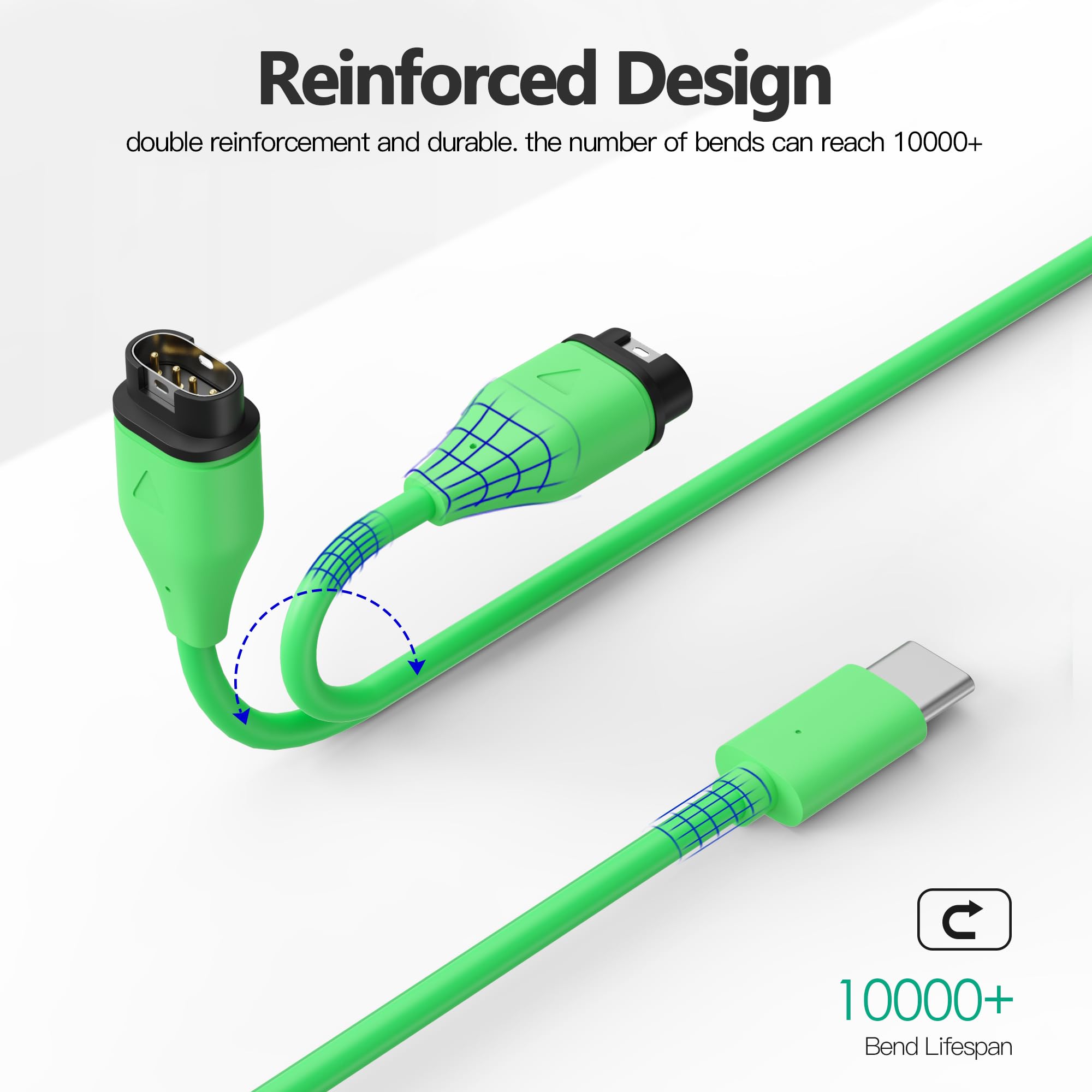 AWINNER Compatible with Garmin Watch Charger Cable (USB C - 2 Pack)