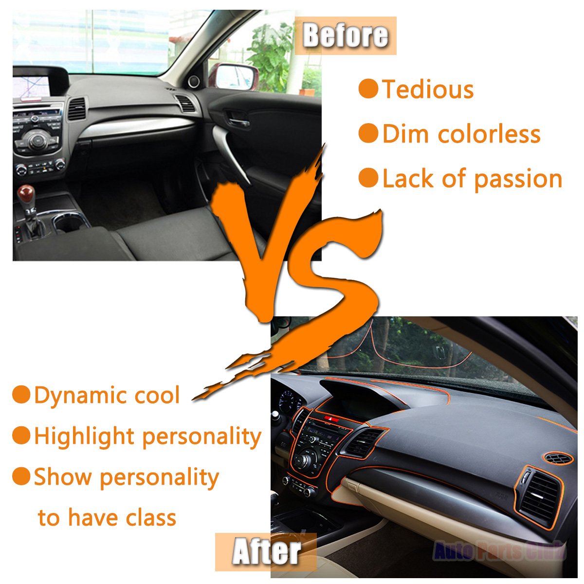 Red Car Interior Moulding Trim,3D DIY 5 Meter Flexible