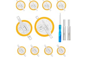 QWSHAN 3V 5PCS CR1616 5PCS CR2025 Coin Button Cell Batteries Solding Tabs with Screw Tools for Game Boy GBA GBC and GB Color 