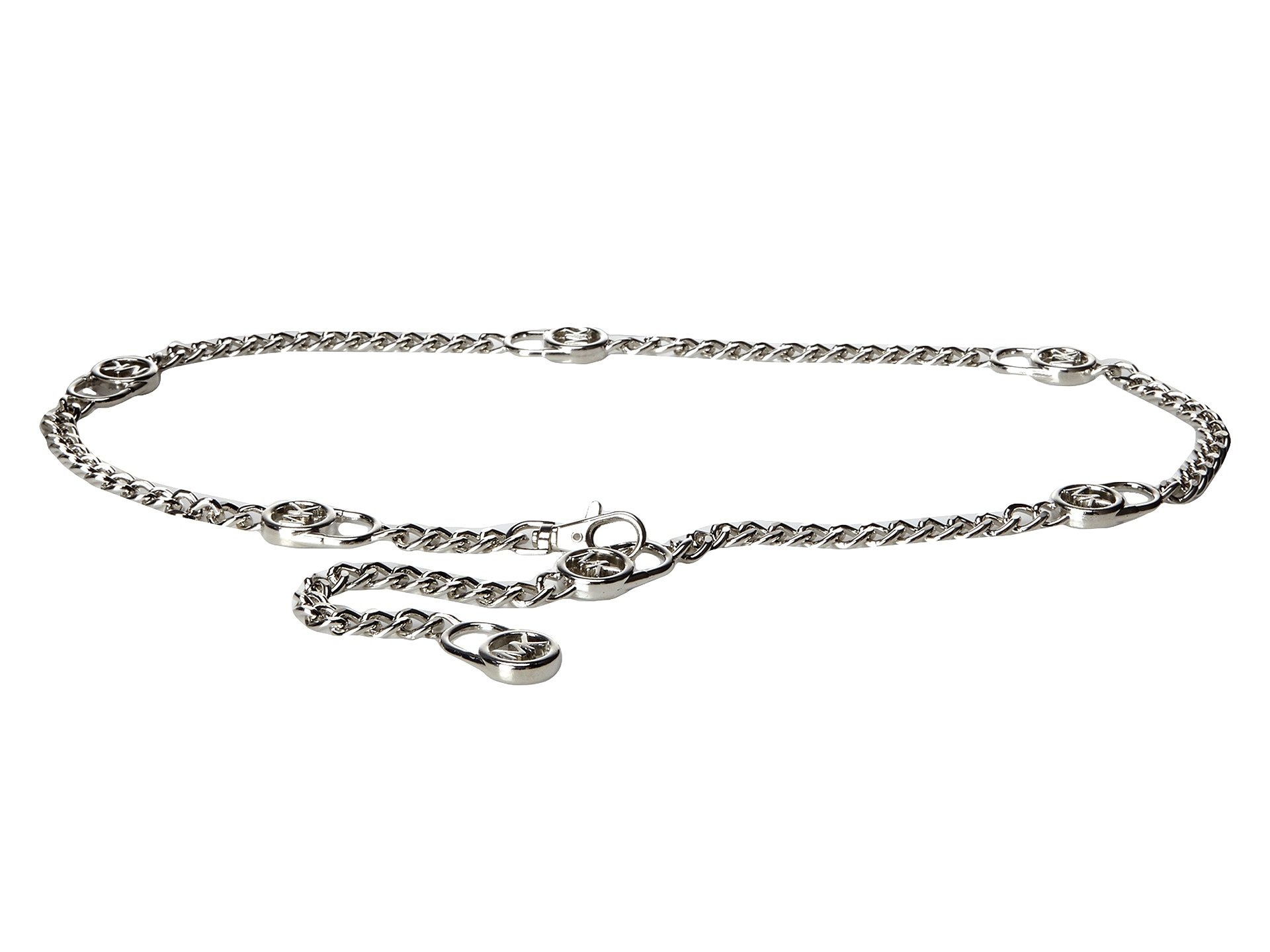 michael kors silver chain belt