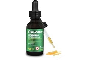 Organika Canadian-Made Vitamin D3 Liquid 2500IU- Olive Oil Base, Immune System Support- 30ml