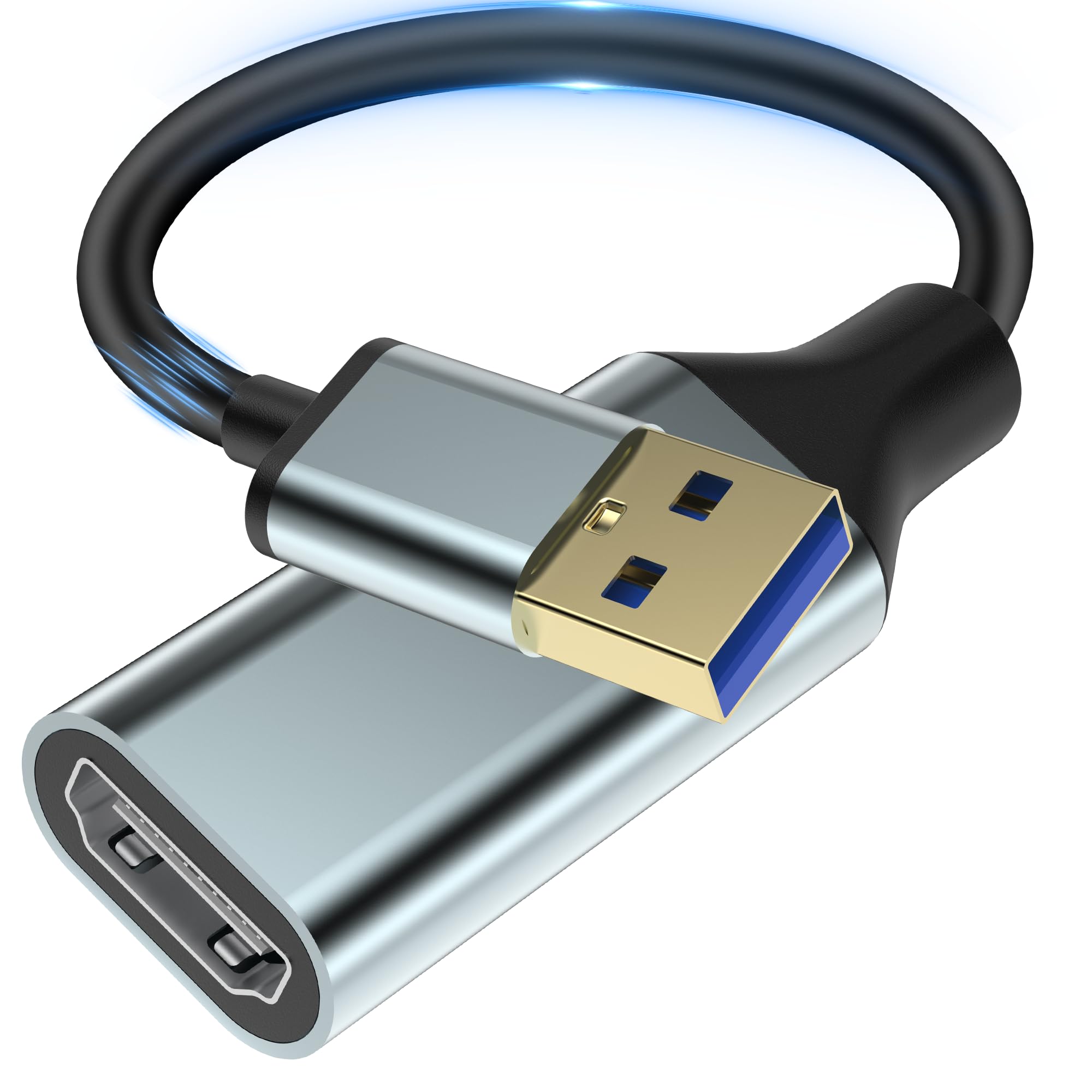 Photo 1 of Herfair USB to HDMI Adapter [1080P Full HD, Built-in Driver] HDMI Adapter for Laptop to Monitor USB 3.0 to TV Screen Converter for MacOS/Windows 11/10/8.1/8/7 Computers Desktops PC MacBook