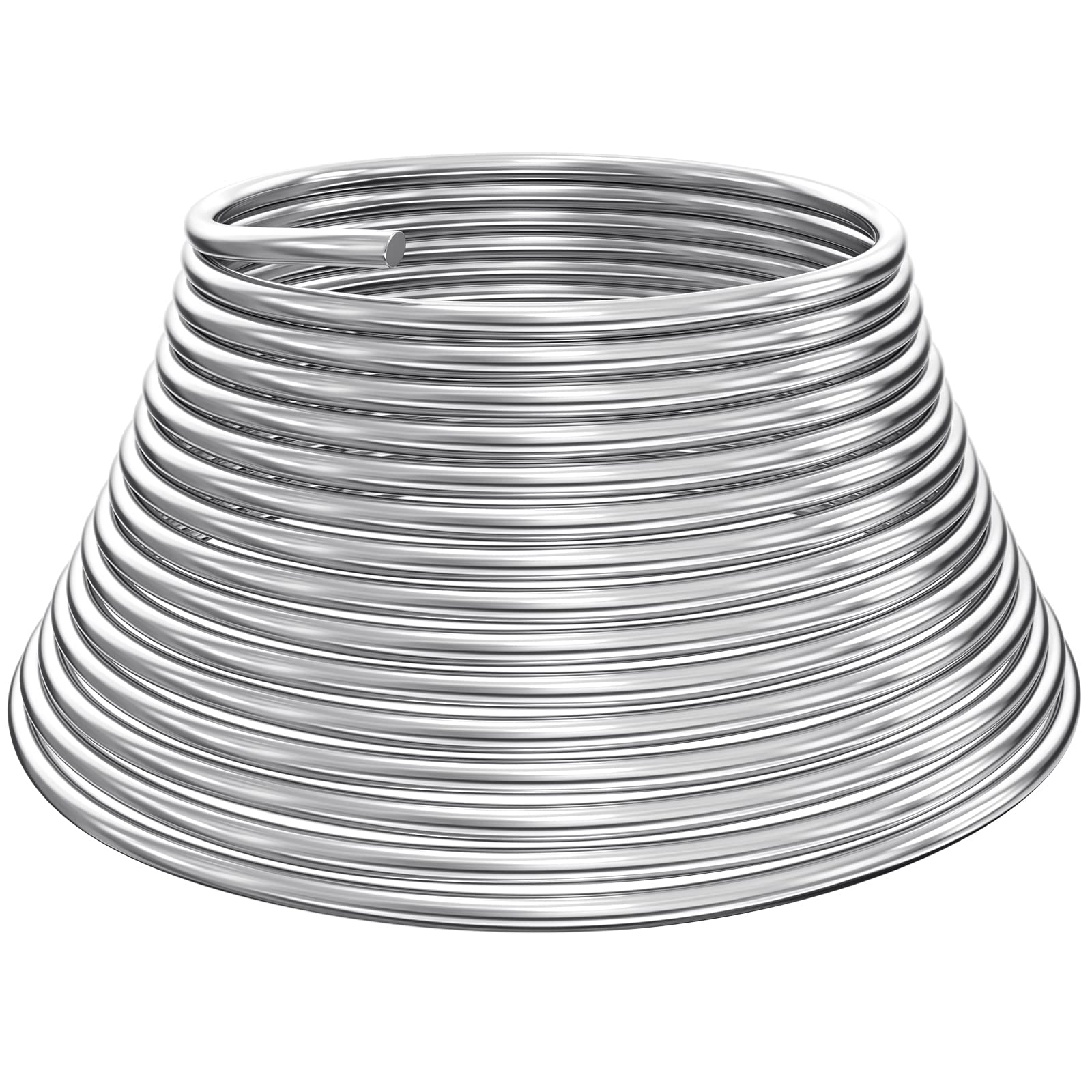 Photo 1 of Zonon 100 ft 1/8 Inch Aluminum Armature Wire Metal Armature Bendable Aluminum Wire for Sculpting Dolls Floral Jewelry Making Weaving DIY Crafts, Silver