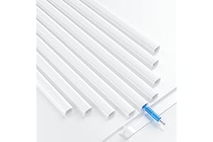 Yecaye 9 Pack Cord Hider, 128in Cord Cover for 1 Wire, On-Wall Cable Concealer Channel, Tape Wire Hider, Cable Cover Cable Ma