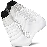 ACTINPUT Cushioned Compression Socks for Women 7 Pairs,Ankle Running Socks with Heel Tab, Anti-Blister Low Cut Athletic Socks