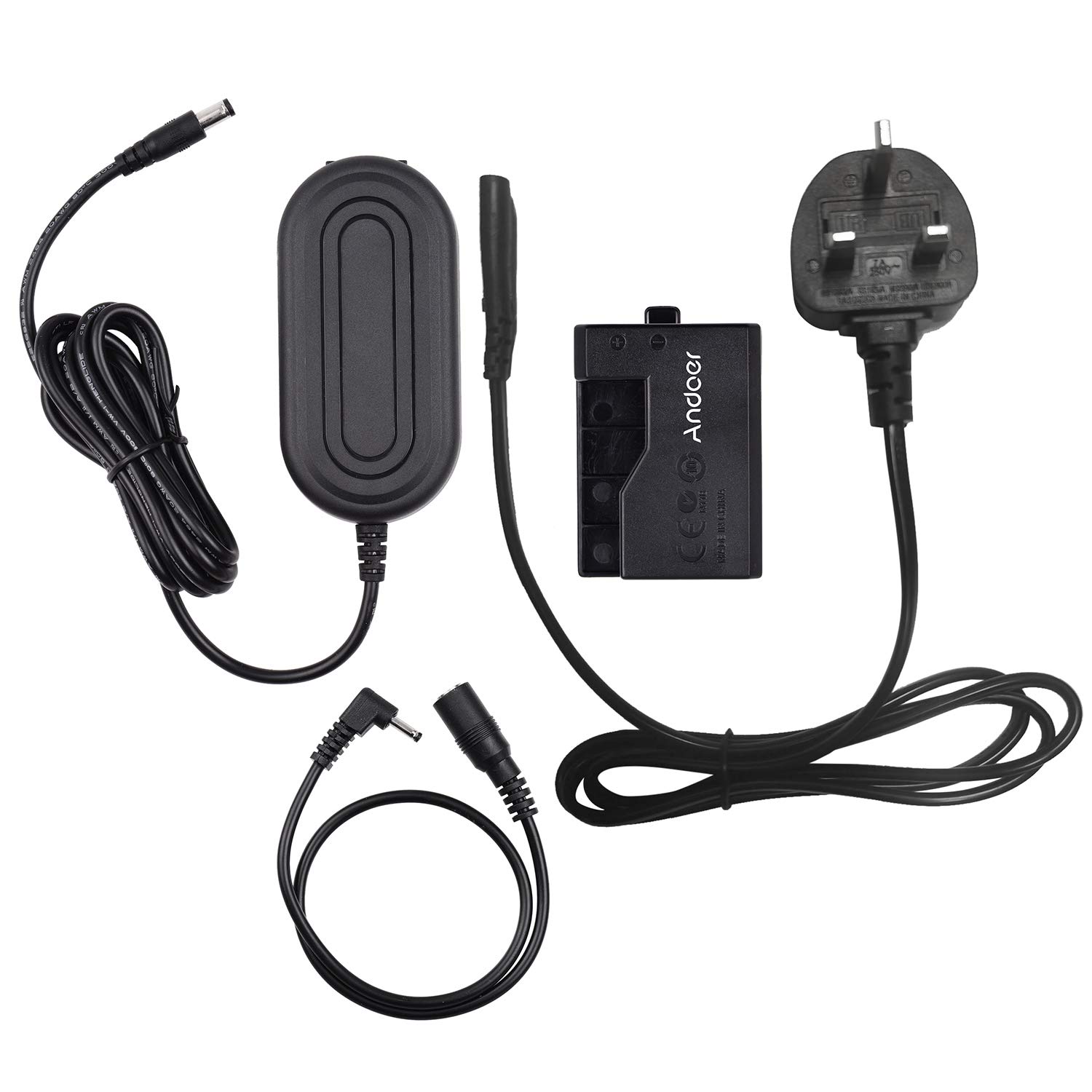 Andoer ACK-E10 LP-E10 AC Power Cable Battery Adapter Compatible with Canon EOS Rebel T3/T5/T6/T7/T100/Kiss X50/Kiss X70/1100D/1200D/1300D/2000D/4000D