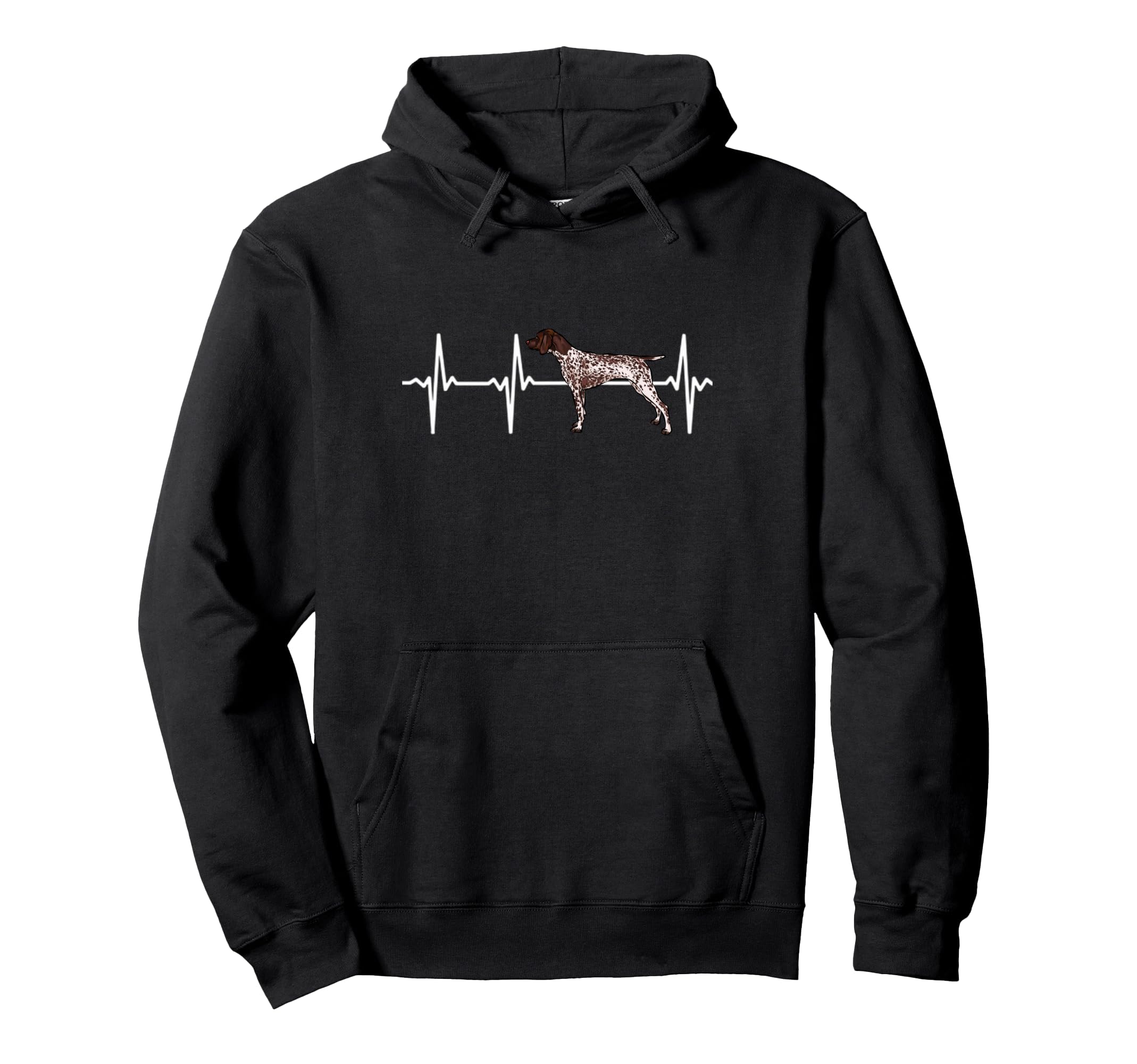 German Shorthaired Pointer Heartbeat Love My Dog Pullover Hoodie