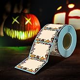 iEager Halloween 2 Inch Square Thermal Labels, Self-Adhesive Halloween Thermal Label Stickers for Halloween Gifts, Home Decor, Name Tags, 300 Labels/Roll