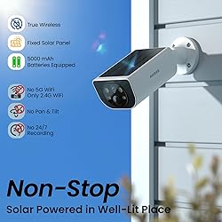 AOQEE 2K Solar Camera Outdoor Wireless-2.4Ghz WiFi