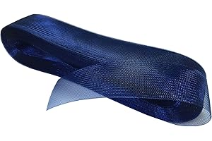 WARMADORN 2 Inch 50 Yard Soft Horsehair Braid for Boning Sewing Wedding Dress Dance Skirt Gowns Shaping Trimming Accessories (Navy Blue)