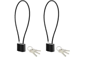 Cable Gun with Keys 15" 2 Pack, Steel Cable Key Lock for Shotgun Trigger Lock, Shotguns, Rifles, Pistols, Anti-Theft Key