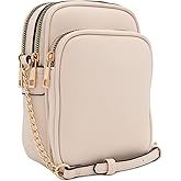 FashionPuzzle Multi Pocket PU Leather Casual Medium Crossbody Bag with Adjustable Strap