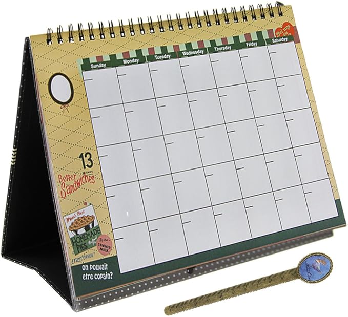 Week to View Desk Calendar Weekly Monthly Schedule Planner Day Agenda
