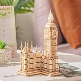 ROBOTIME 3D Puzzle Big Ben Wooden Model Kit Laser Cut 220 Parts view 6