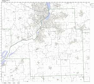 Amazon.com: Tazewell County, Illinois IL ZIP Code Map Not Laminated