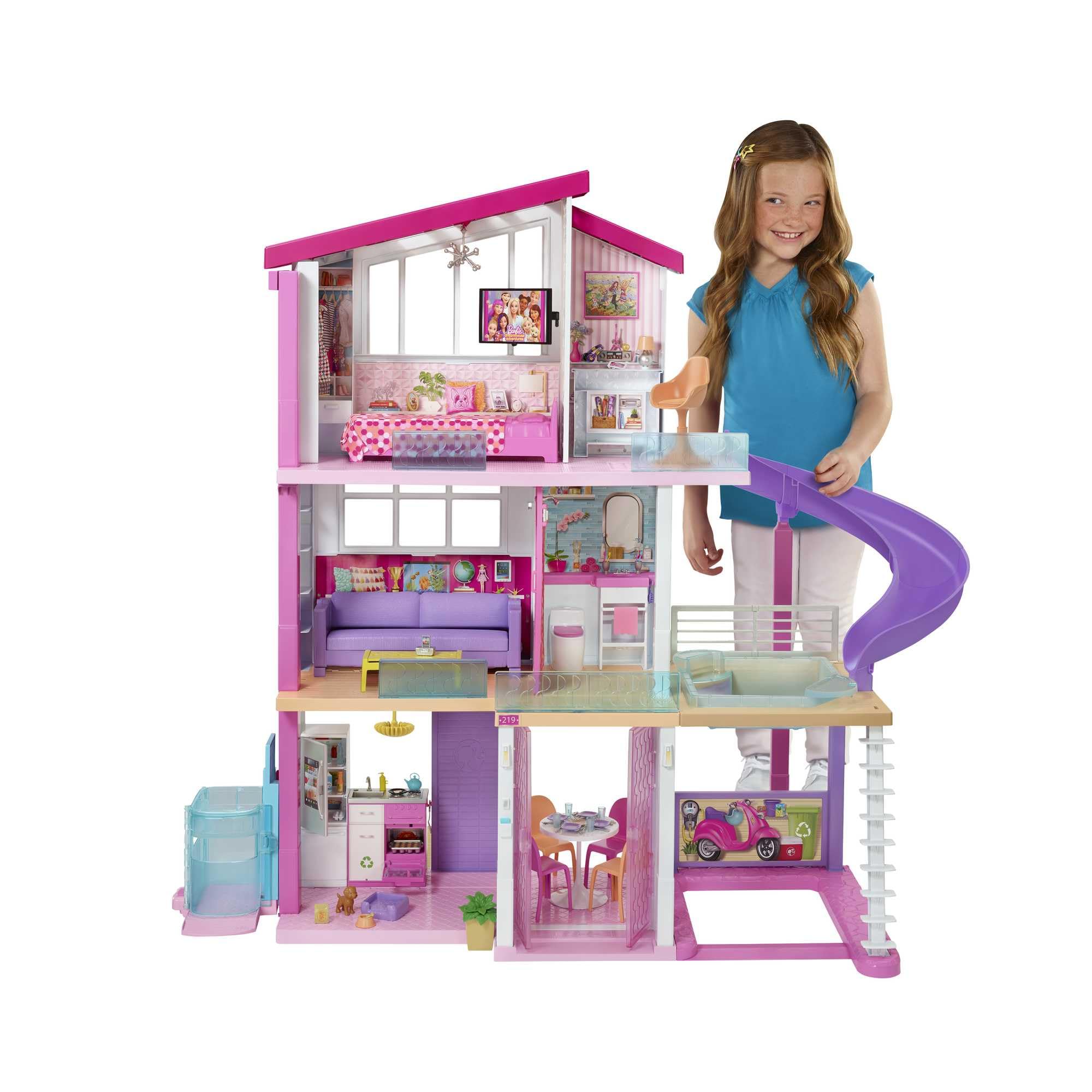 Barbie Dreamhouse Playset - Dollhouse with Wheelchair-Accessible Elevator - 70 Accessories - Lights and Sounds - 4+ ft x 3+ ft Size - Gift For Kids 3+, GNH53 - Amazon Exclusive