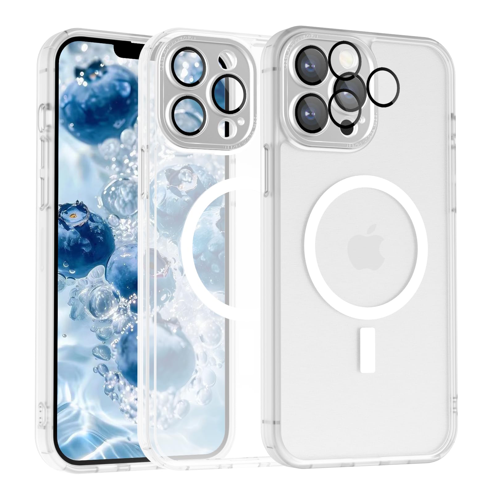 YUANDMI For iPhone 13 Pro Case Compatible with MagSafe, Mobile Phone Case for iPhone 13 Pro, Magnetic Thin Matte Touch, Anti-Yellow, Non-Slip, Scratch-Resistant, Protection, Shockproof, Transparent