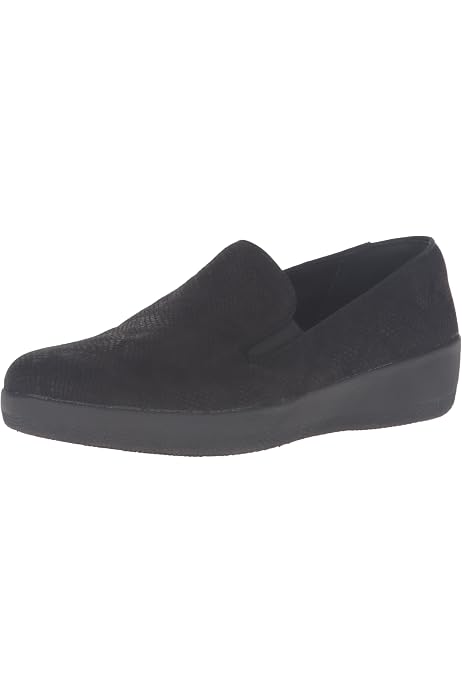 Amazon.com | FitFlop Women's Audrey Metallic Smoking Slip-Ons, Silver  Silver 011, 5 | Loafers u0026 Slip-Ons