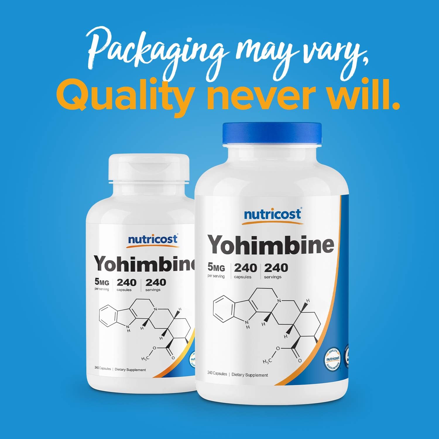 Nutricost Yohimbine HCl 5mg, 240 Capsules Extra Strength - Gluten Free, Non-GMO: Health & Personal Care