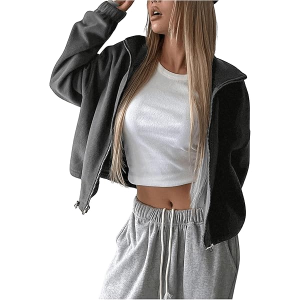 Amazon.com: WDIRARA Women's Color Block Zip Up Lightweight