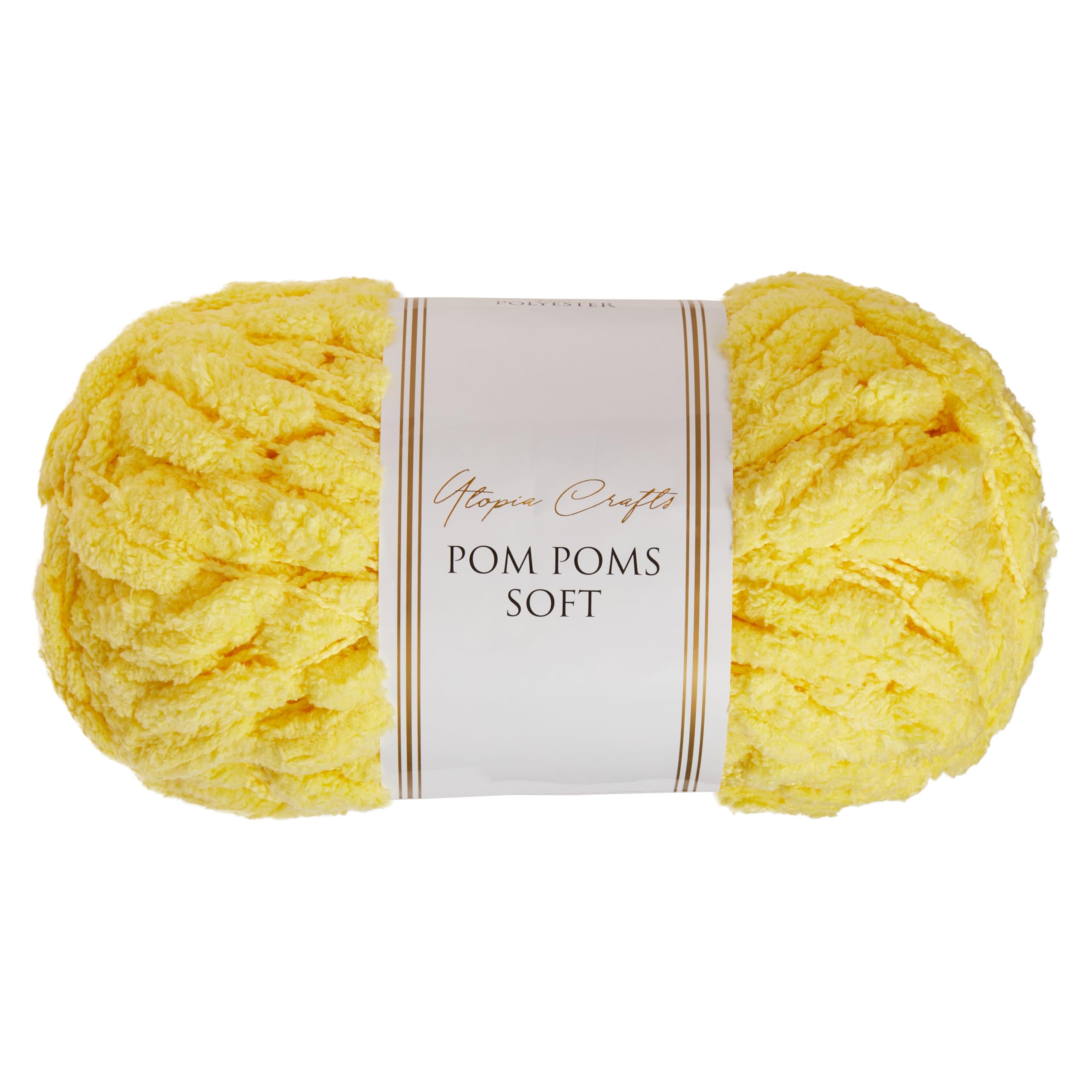 Utopia Crafts Pom Pom Soft Yarn 200g (Lemon)