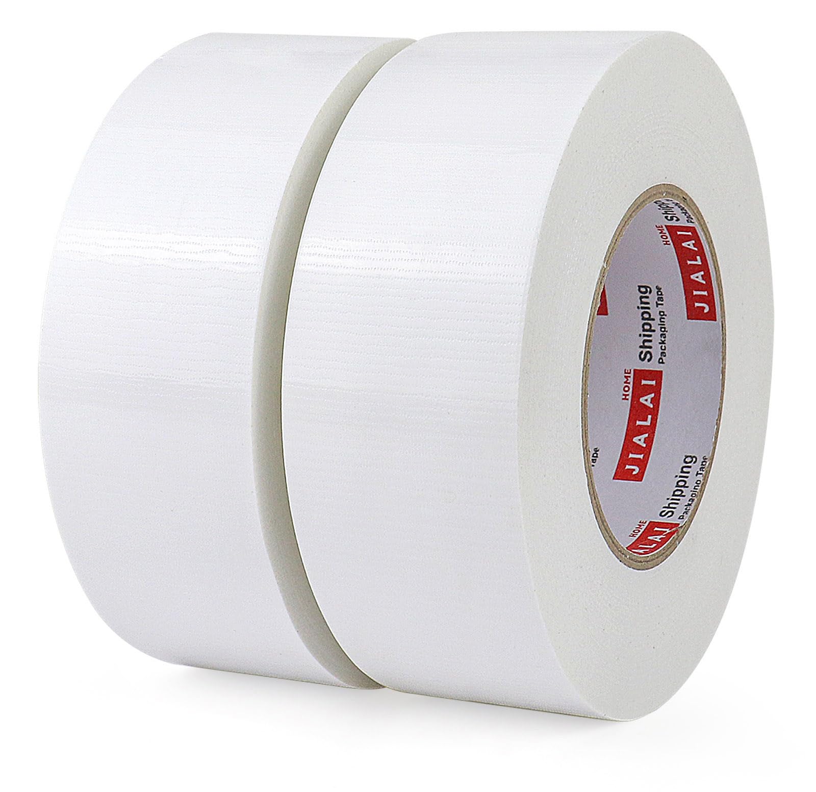 Photo 1 of **MISSING 1** JIALAI HOME 2-Pack Duct Tape - 165ft x 2in - White Duct Tape Heavy Duty, Flexible, No Residue, Tear by Hand - for Repairs Crafts & Home Improvement