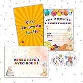 Invitation Fete Enfant Francais, Carte Invitation Fete Enfant Francais, Invitation Cards Birthday For Kids - 7 x 5 Inches Inv