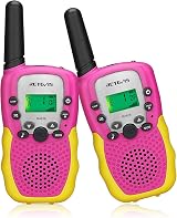 Retevis RA618 Kids Walkie Talkies Pink 8 Channels VOX LED Flashlight 1 Pair