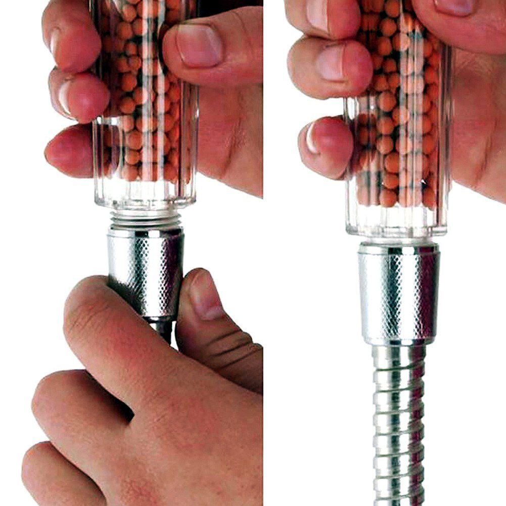 LED Shower Head for Bathrooms, CNASA Ionic Shower Head Double Purification with Natural Mineral Filter Solution, Softens Water, Prevention Dry Skin and Hair, 200% High Water Pressure 30% Water Saving