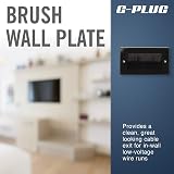 G-PLUG Cable Pass Through Wall Plate Brush Black Double Gang view 4