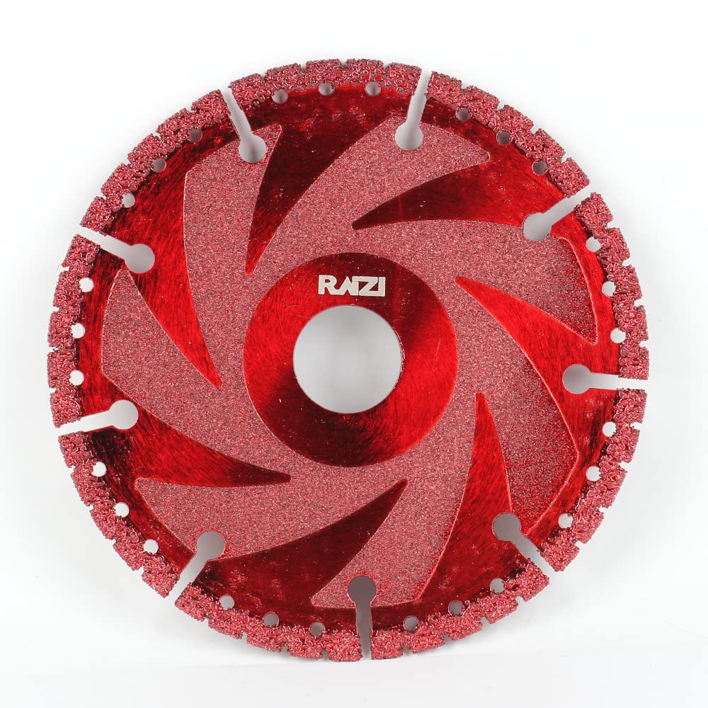 Raizi 125mm Vacuum Brazed Diamond Blade Cutting Disc All Purpose Cut Off Wheel for Wood, Plastic, Granite, Marble, Aluminum, Masonry, Concrete, Steel