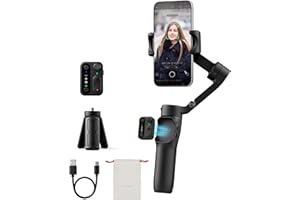 hohem iSteady X3 SE Gimbal Stabilizer for iPhone, 3-Axis Foldable Phone Gimbal for Smartphone, Object Tracking, Remote Contro