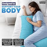 Rohi Orthopaedic V Pillow with Pillowcase Sky Blue 70cm 30cm Anti Allergy view 5